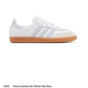 Women’s Sambas OG white Halo Blue Size 7.5